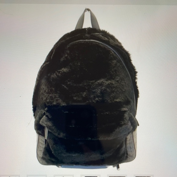 black leather and shearling alexander wang backpack Alexander Wang black backpack